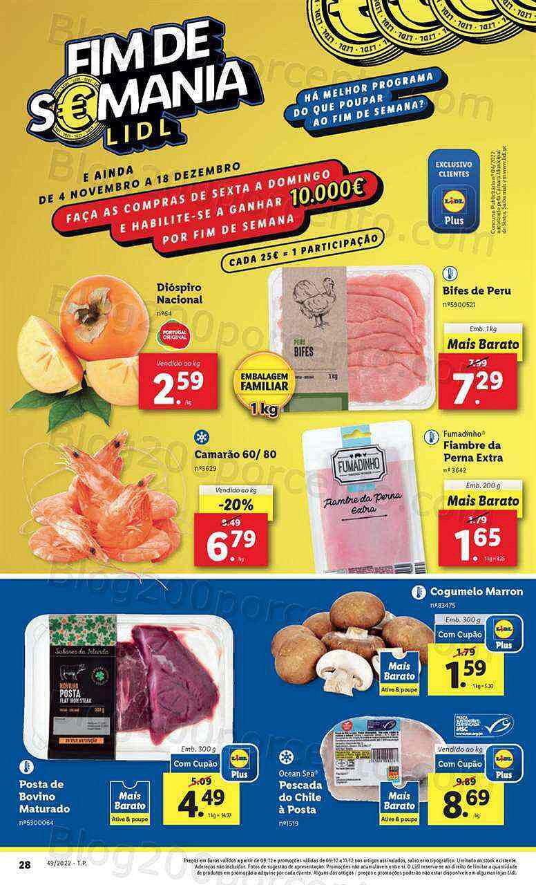 Antevisão Folheto LIDL Promoções Fim de Semana - 9 a 11 dezembro