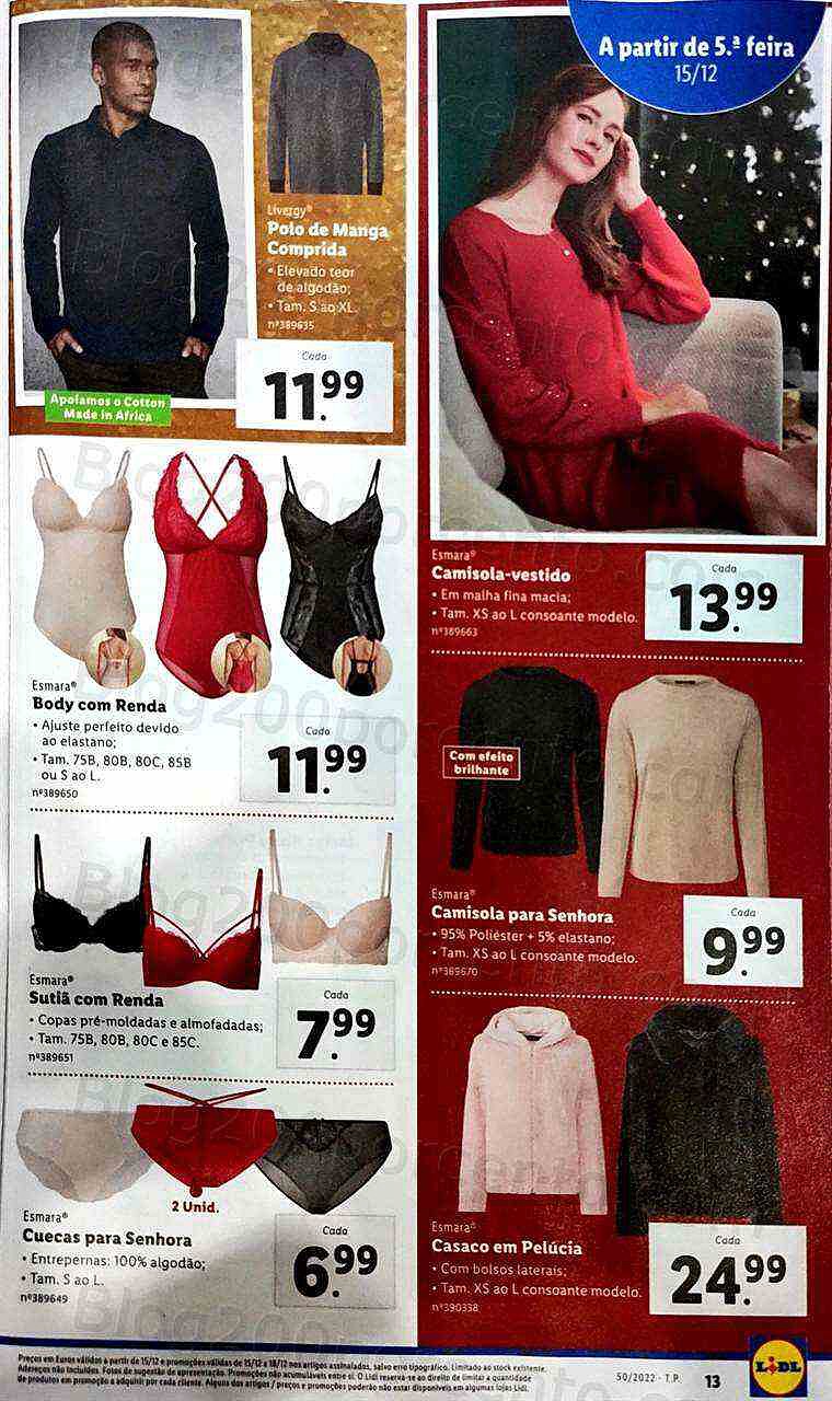 Antevisão Folheto LIDL Bazar Promoções a partir de 15 dezembro