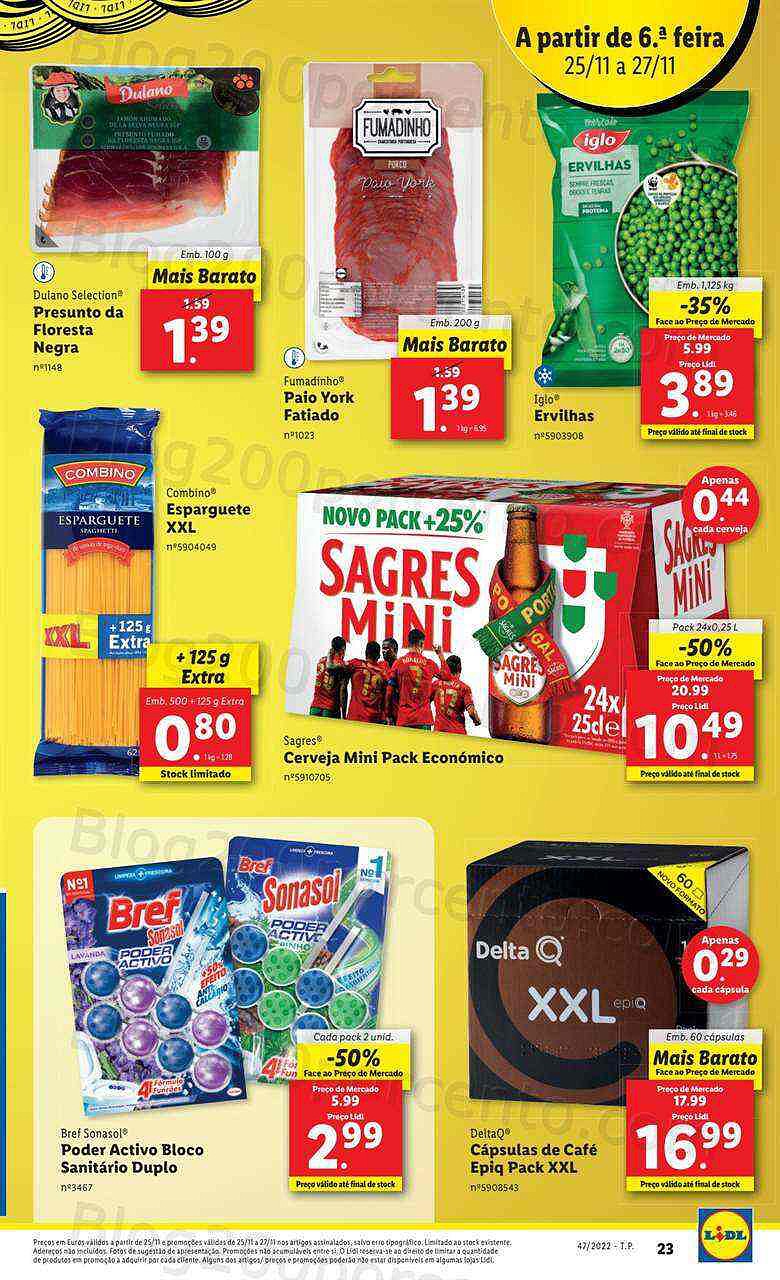 Antevisão Folheto LIDL Promoções Fim de Semana - 25 a 27 novembro