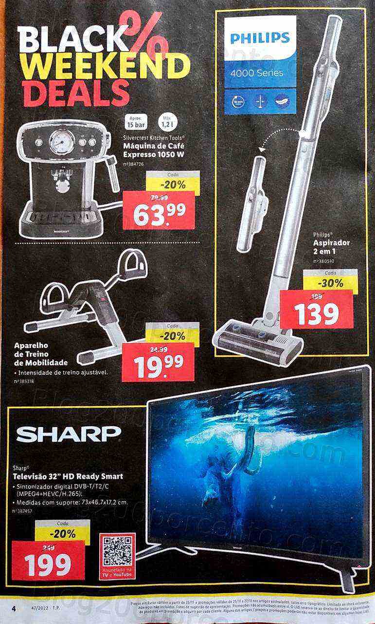 Antevisão Folheto LIDL Black Weekend Promoções de 24 a 27 novembro