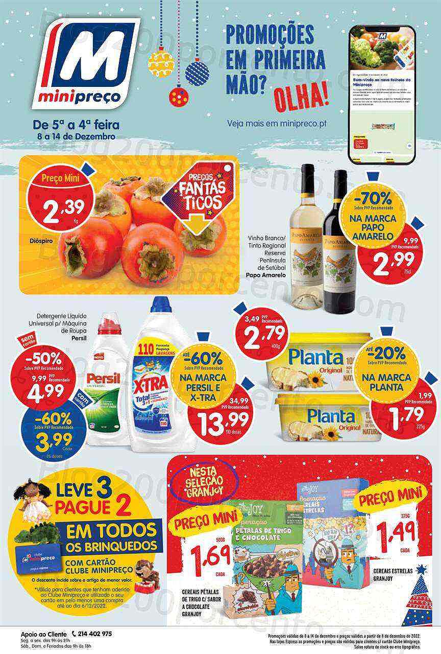 Antevisão Folheto MINIPREÇO Promoções de 8 a 14 dezembro