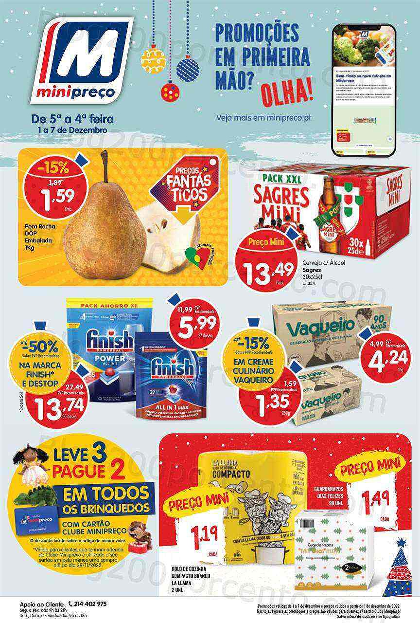 Antevisão Folheto MINIPREÇO Promoções de 1 a 7 dezembro