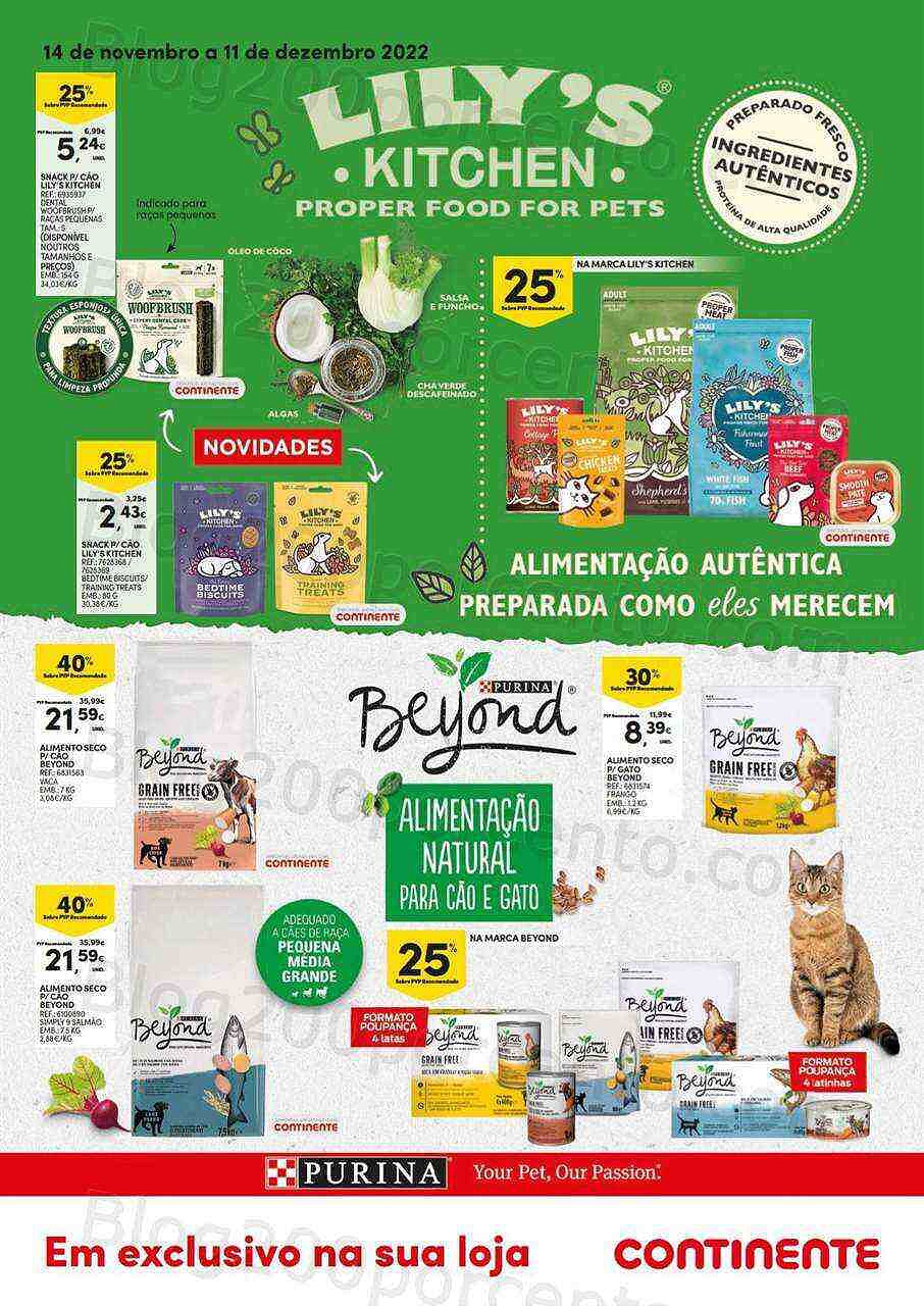 Antevisão Folheto CONTINENTE Pets Promoções de 14 novembro a 11 dezembro