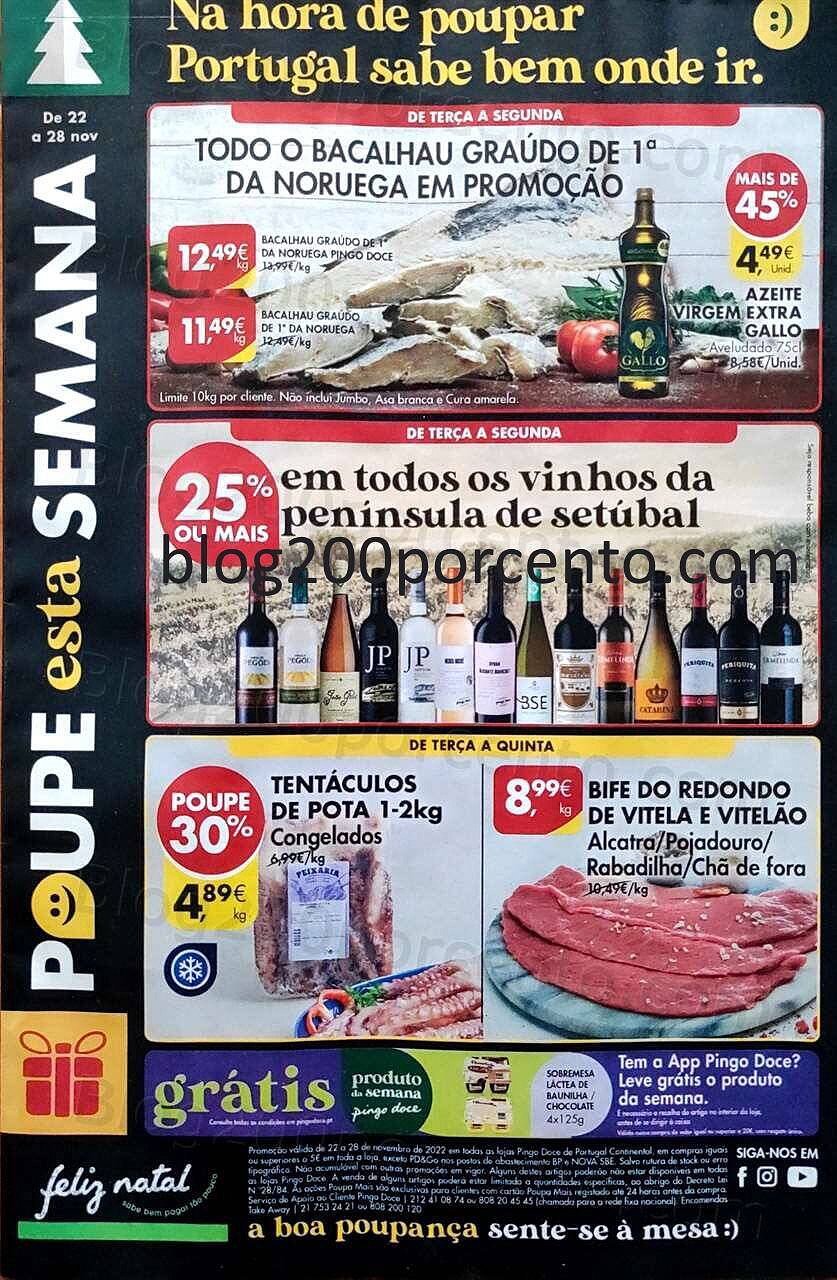 Antevisão Folheto PINGO DOCE Promoções de 22 a 28 novembro