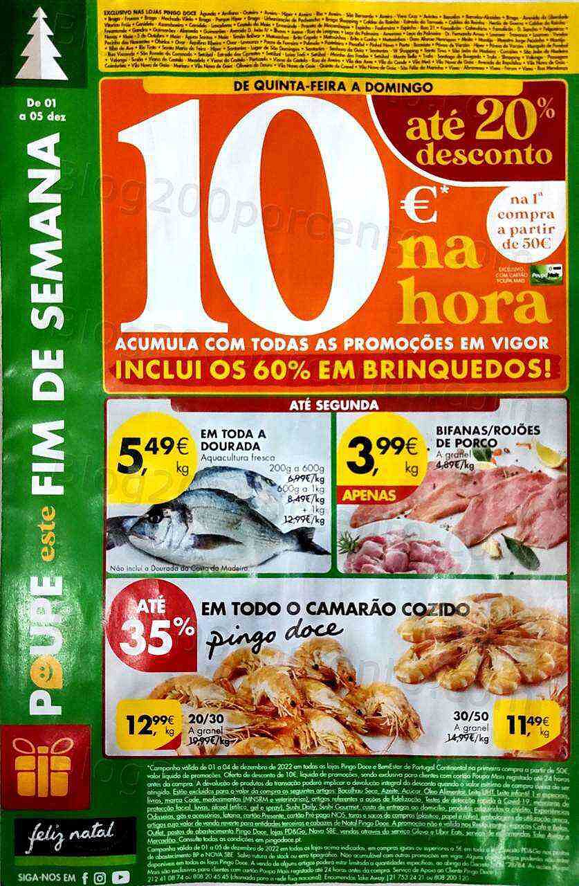 Antevisão Folheto PINGO DOCE Promoções Fim de Semana - 1 a 5 dezembro