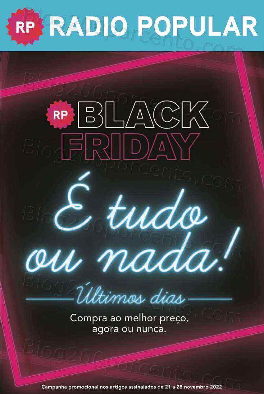 Antevisão Folheto RADIO POPULAR Black Friday Promoções de 21 a 28 novembro