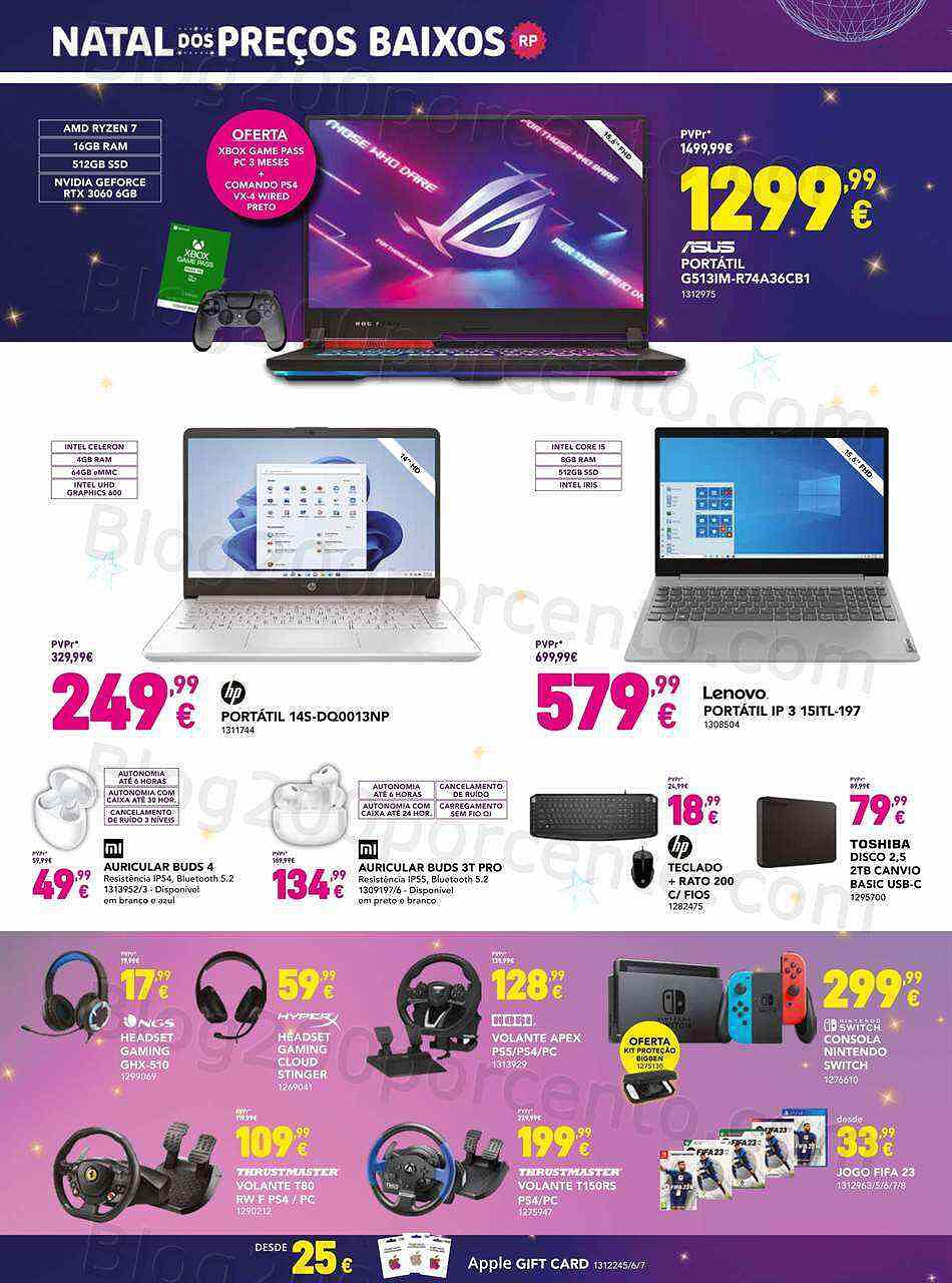 Antevisão Folheto RADIO POPULAR Natal Promoções de 29 novembro a 12 dezembro