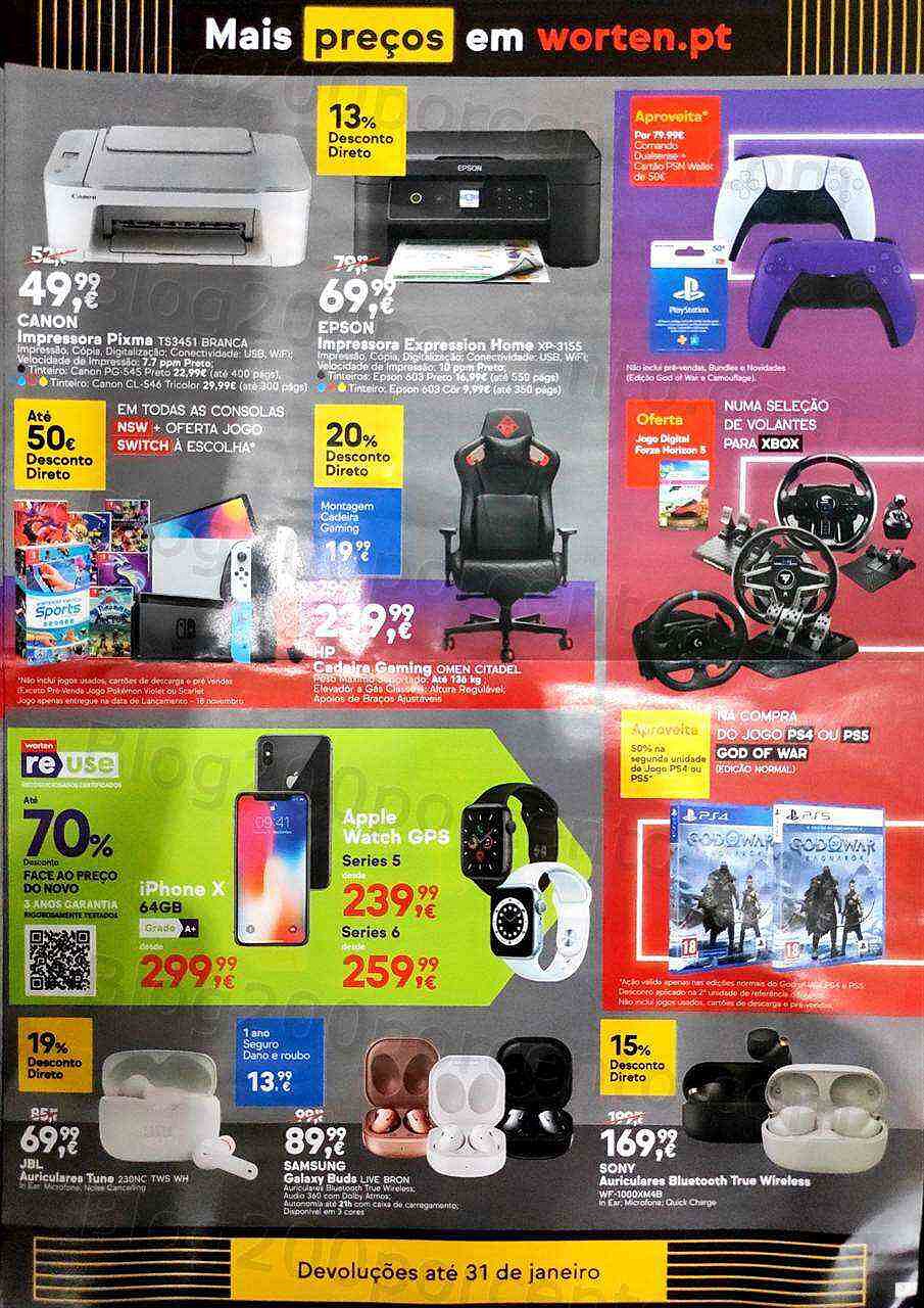 Antevisão Folheto WORTEN Black Friday Promoções de 15 a 21 novembro