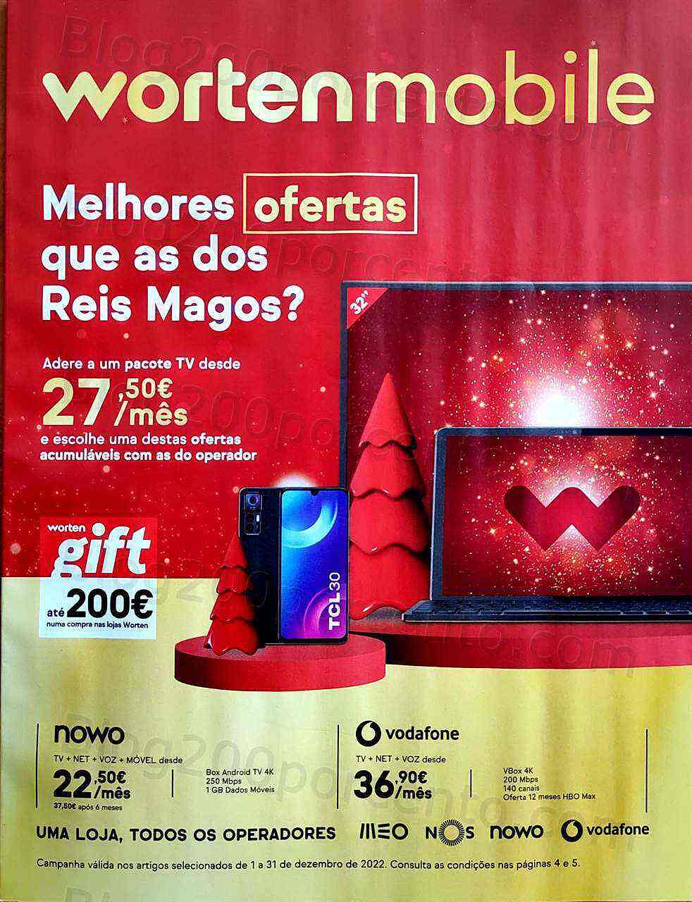 Antevisão Folheto WORTEN Mobile Promoções de 1 a 31 dezembro
