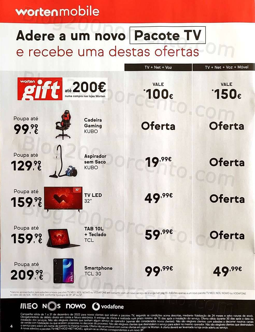 Antevisão Folheto WORTEN Mobile Promoções de 1 a 31 dezembro