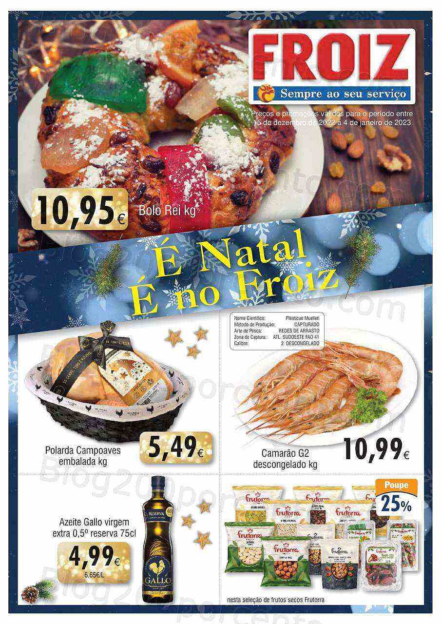 Antevisão Folheto FROIZ Promoções de 15 dezembro a 4 janeiro