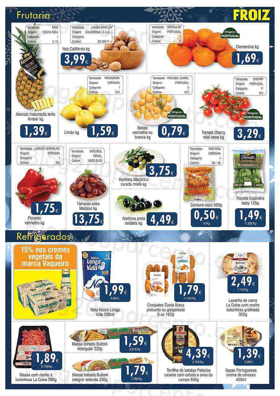 Antevisão Folheto FROIZ Promoções de 15 dezembro a 4 janeiro