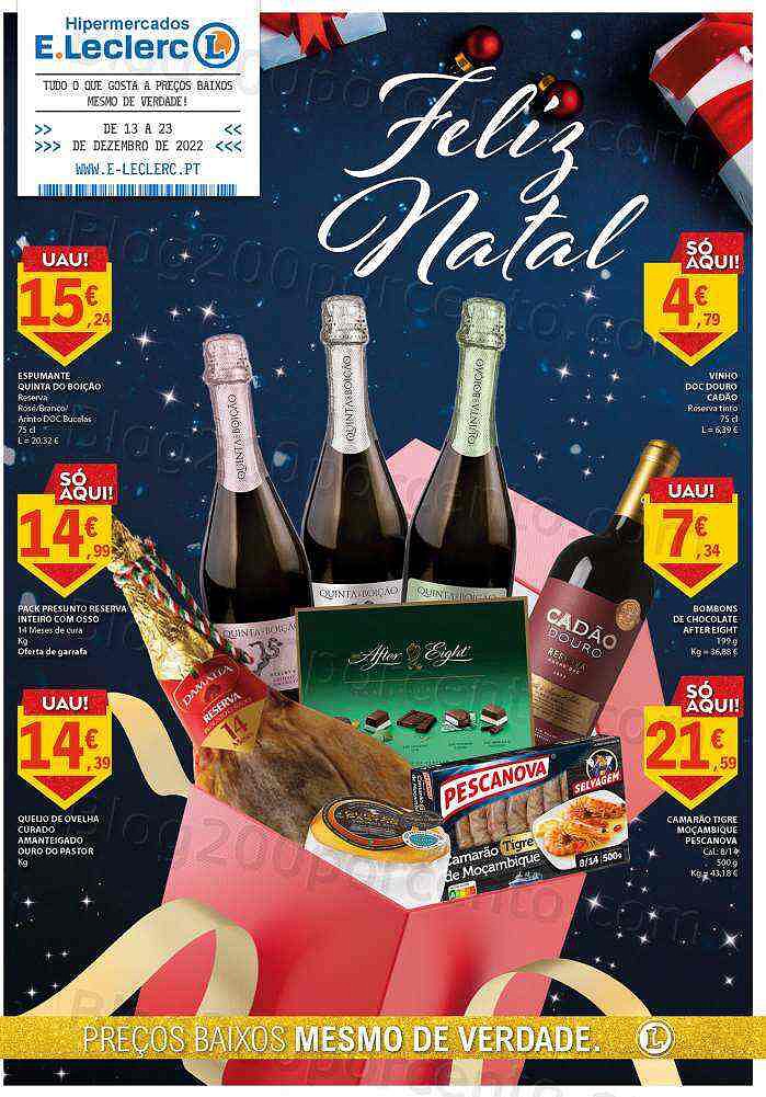 Antevisão Folheto E-LECLERC Natal Promoções de 13 a 23 dezembro