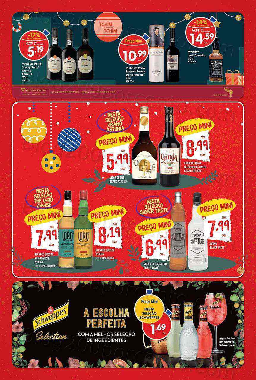 Antevisão Folheto MINIPREÇO Bebidas Promoções de 15 a 28 dezembro