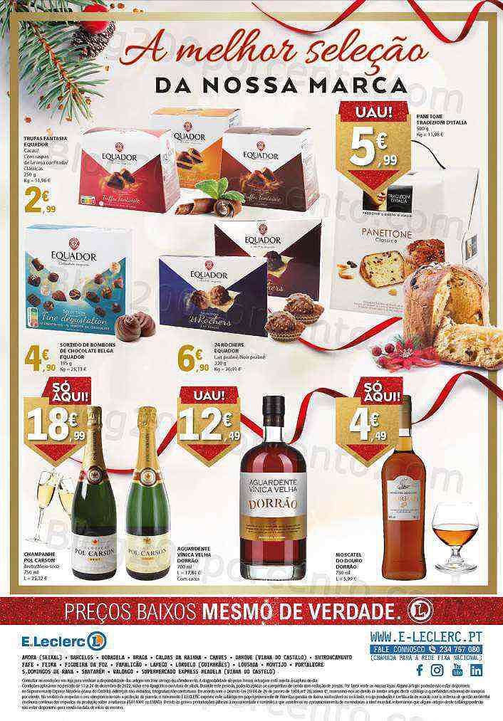 Antevisão Folheto E-LECLERC Especial Natal Promoções de 13 a 24 dezembro