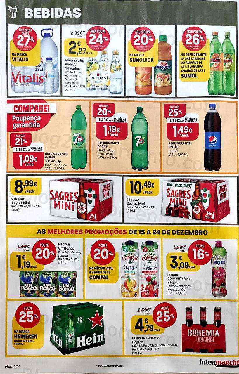 Antevisão Folheto INTERMARCHÉ Super Promoções de 15 a 24 dezembro