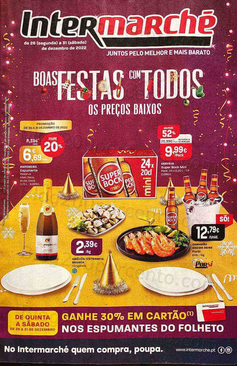 Antevisão Folheto INTERMARCHÉ Super Promoções de 26 a 31 dezembro