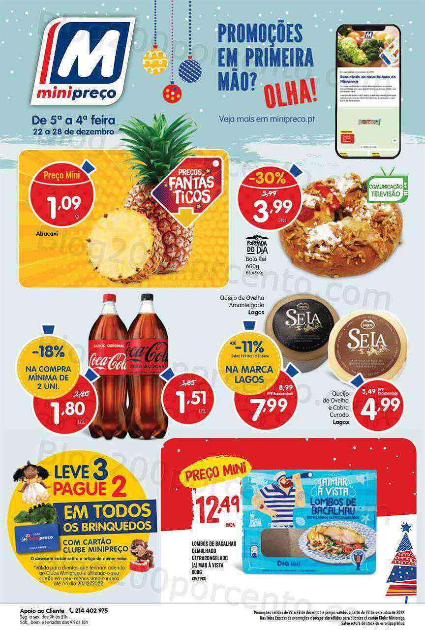 Antevisão Folheto MINIPREÇO Promoções de 22 a 28 dezembro