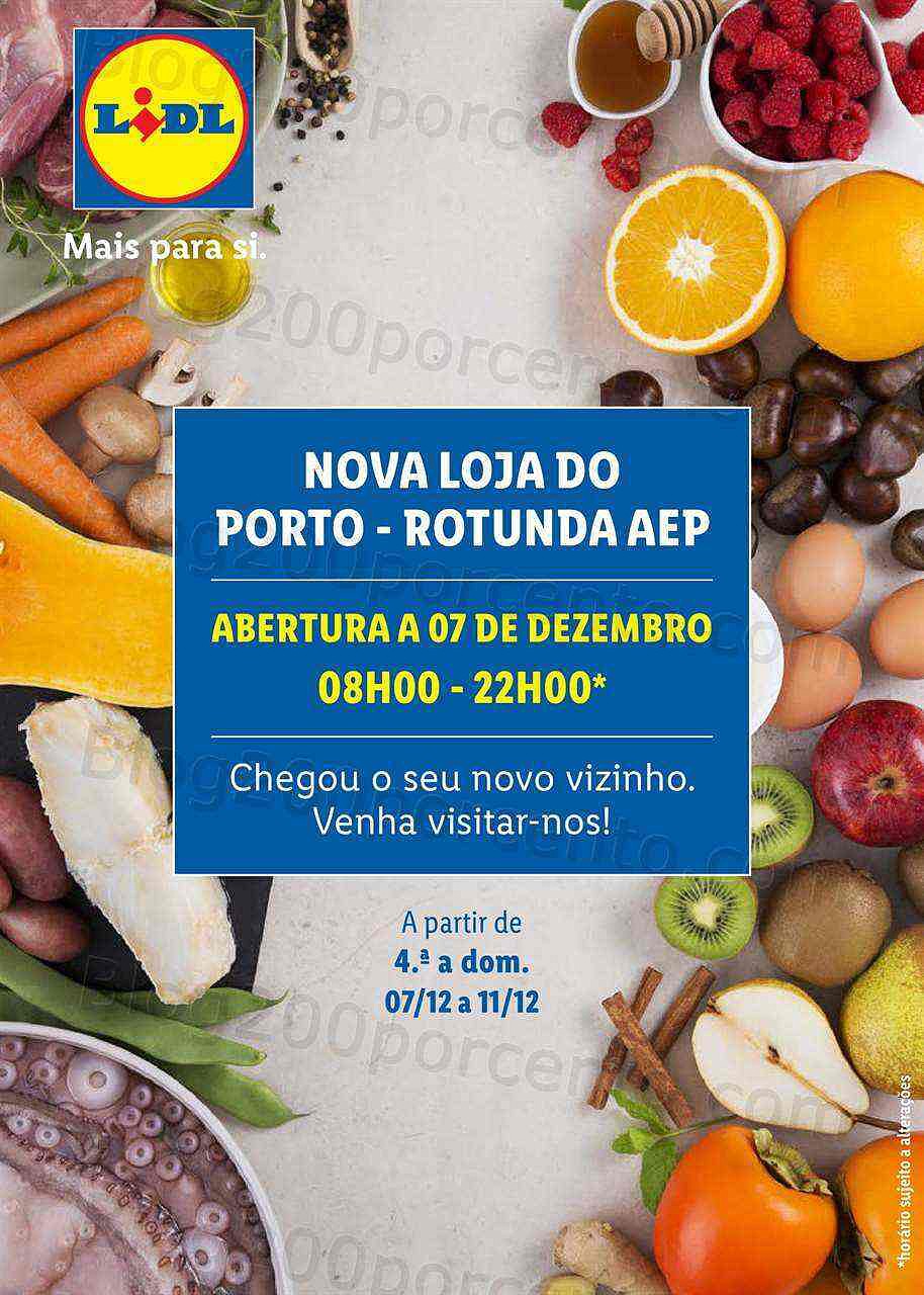 Antevisão Folheto LIDL Aberturas Porto - Rotunda AEP Promoções até 11 dezembro