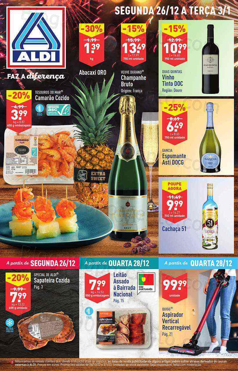 Antevisão Folheto ALDI Promoções de 26 dezembro a 3 janeiro