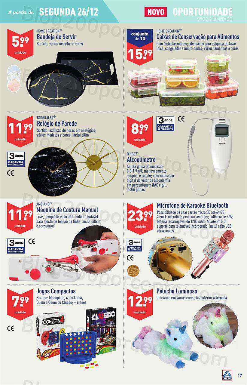Antevisão Folheto ALDI Bazar Promoções a partir de 26 dezembro