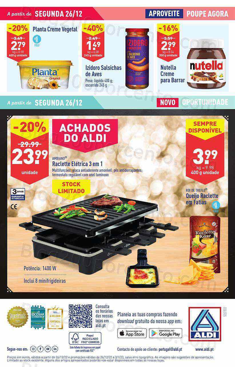 Antevisão Folheto ALDI Promoções de 26 dezembro a 3 janeiro