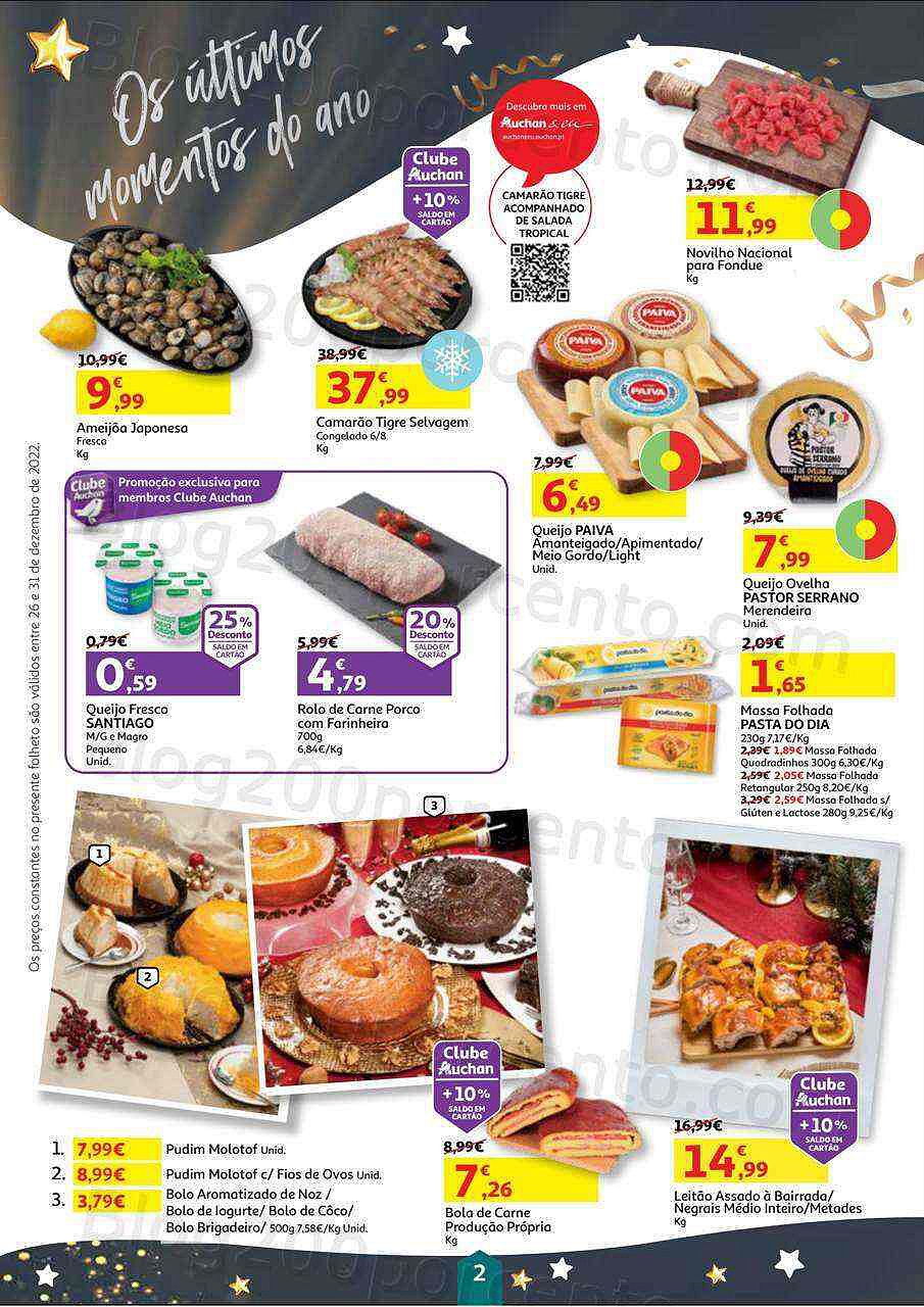 Antevisão Folheto AUCHAN Especial Passagem de Ano Promoções de 26 a 31 dezembro