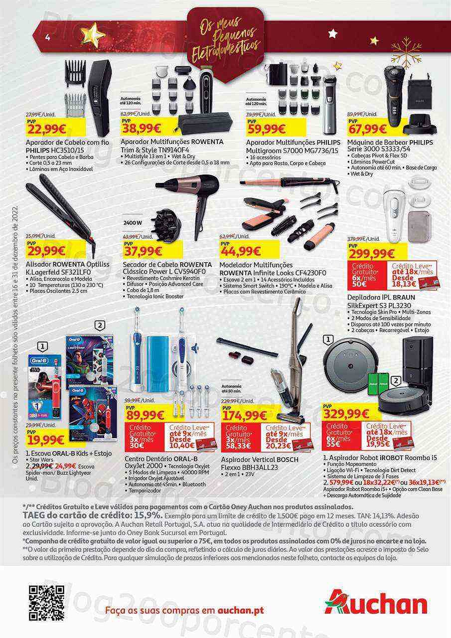 Antevisão Folheto AUCHAN Tecnologia Promoções de 16 a 31 dezembro