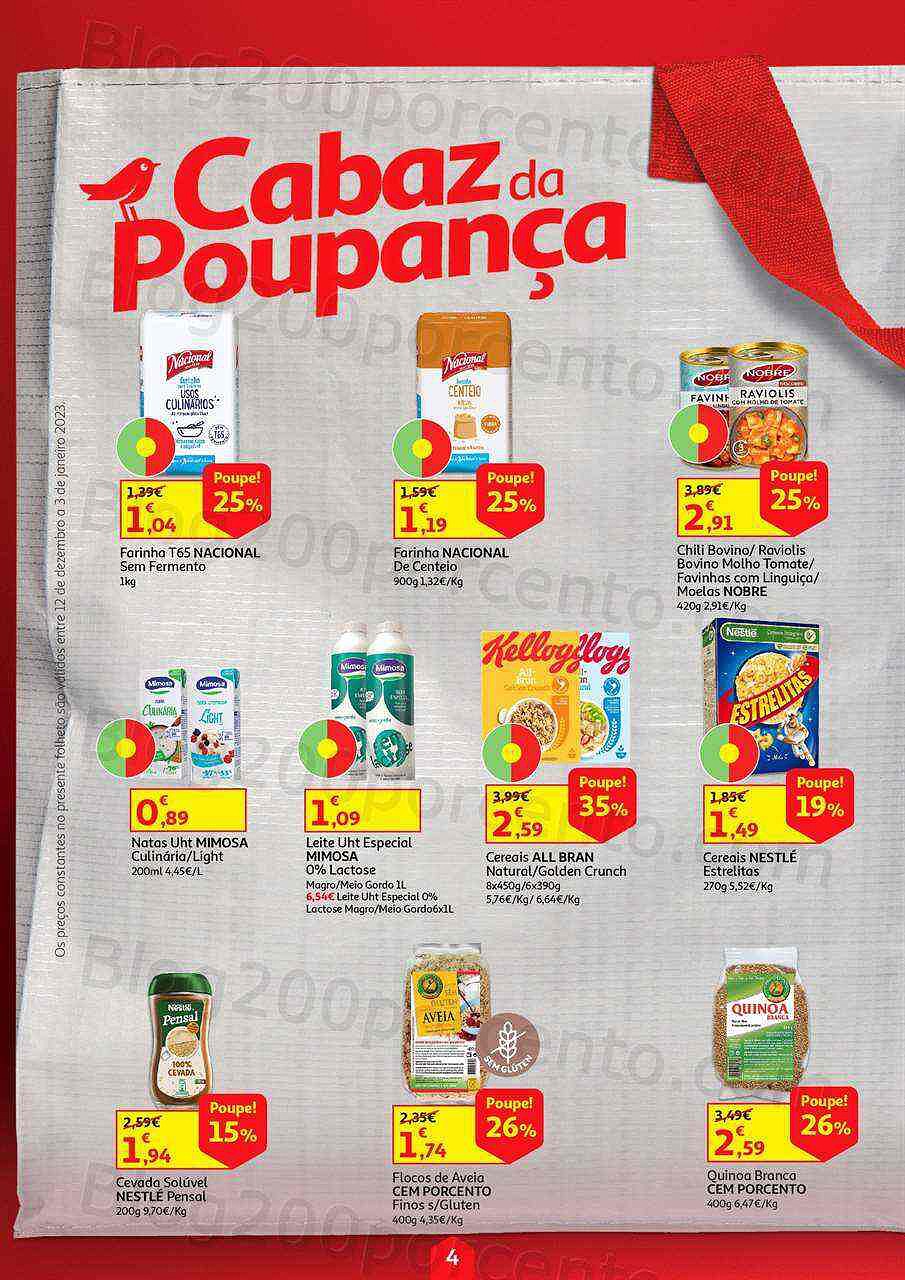 Antevisão Folheto AUCHAN Cabaz Poupança Promoções de 12 dezembro a 3 janeiro
