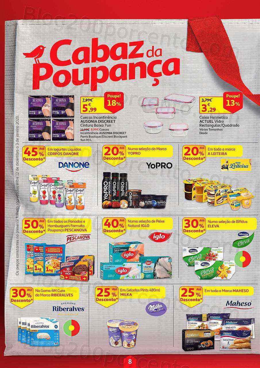 Antevisão Folheto AUCHAN Cabaz Poupança Promoções de 12 dezembro a 3 janeiro