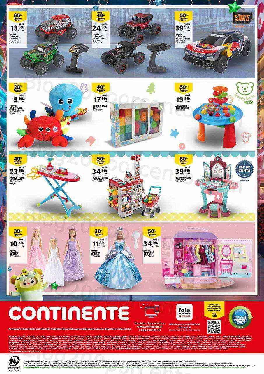 Antevisão Folheto CONTINENTE Brinquedos Promoções de 13 a 24 dezembro