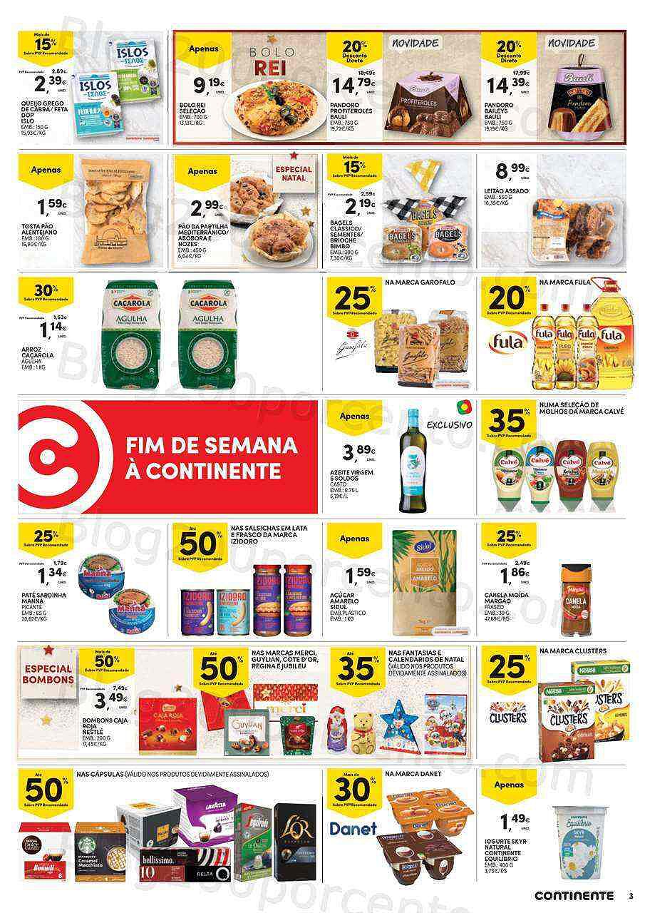 Antevisão Folheto CONTINENTE Promoções Fim de Semana - 9 a 12 dezembro