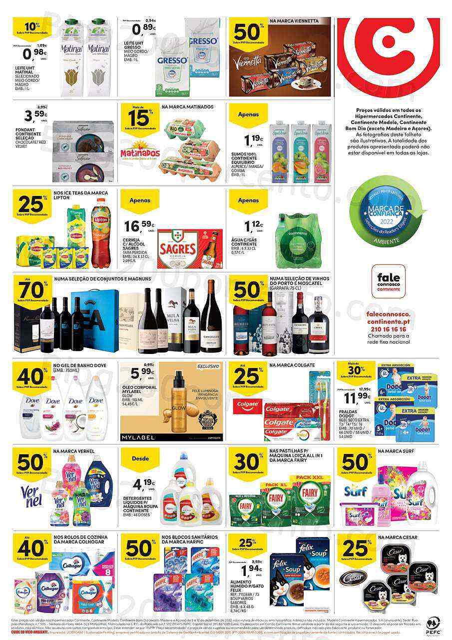 Antevisão Folheto CONTINENTE Promoções Fim de Semana - 9 a 12 dezembro
