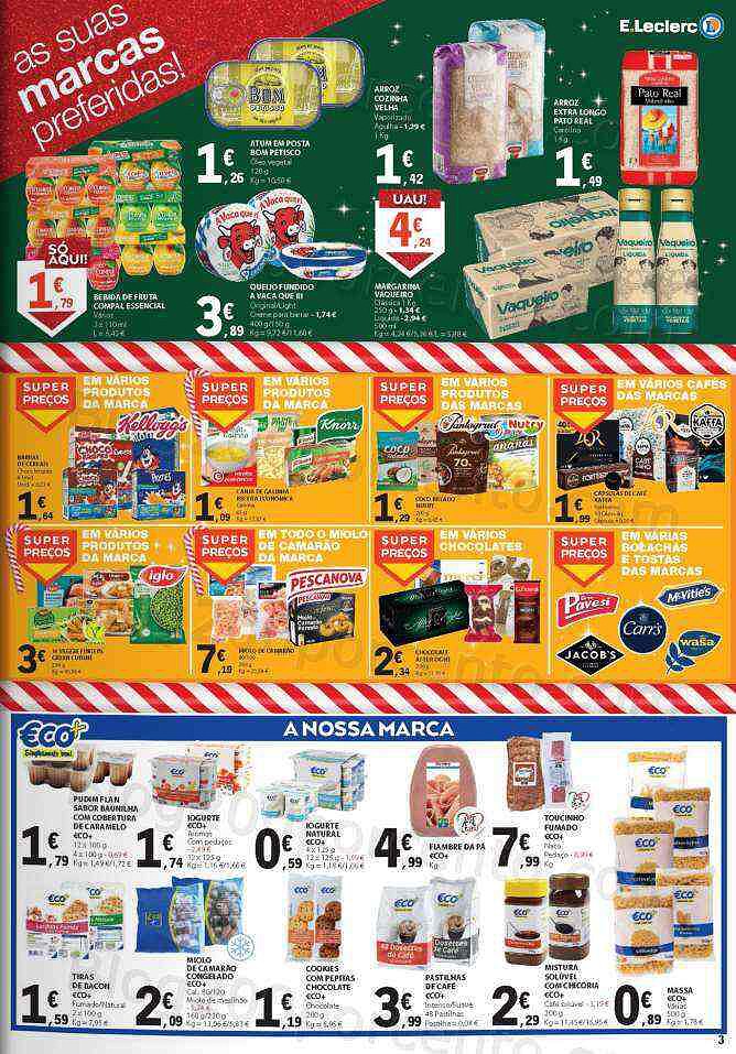 Antevisão Folheto E-LECLERC0 Promoções Fim de Semana - 23 a 25 dezembro