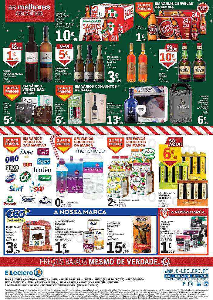 Antevisão Folheto E-LECLERC Promoções Fim de Semana - 16 a 18 dezembro