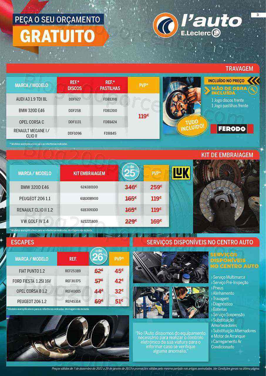 Antevisão Folheto E-LECLERC Auto Promoções de 7 dezembro a 29 janeiro