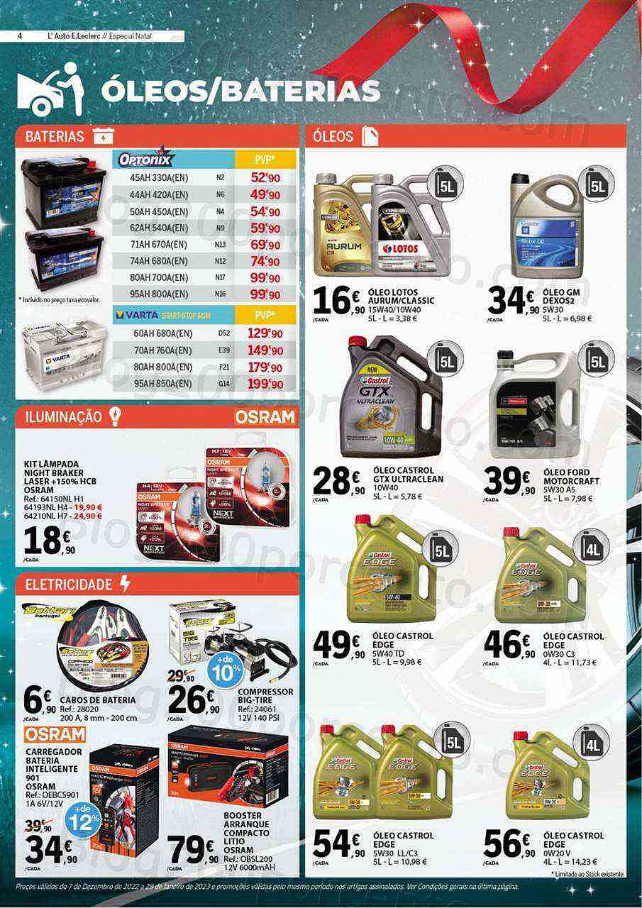 Antevisão Folheto E-LECLERC Auto Promoções de 7 dezembro a 29 janeiro