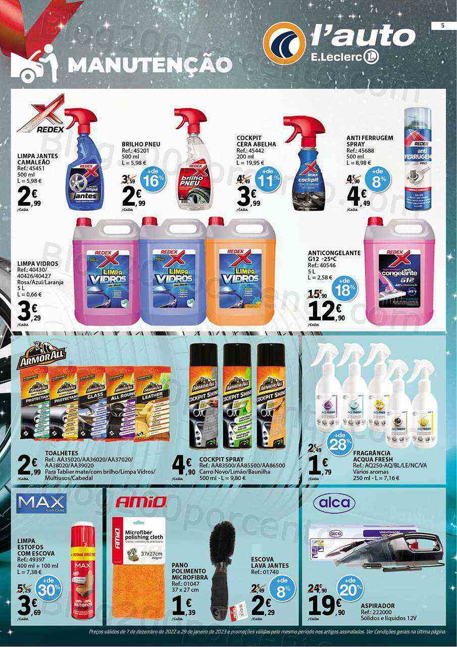 Antevisão Folheto E-LECLERC Auto Promoções de 7 dezembro a 29 janeiro