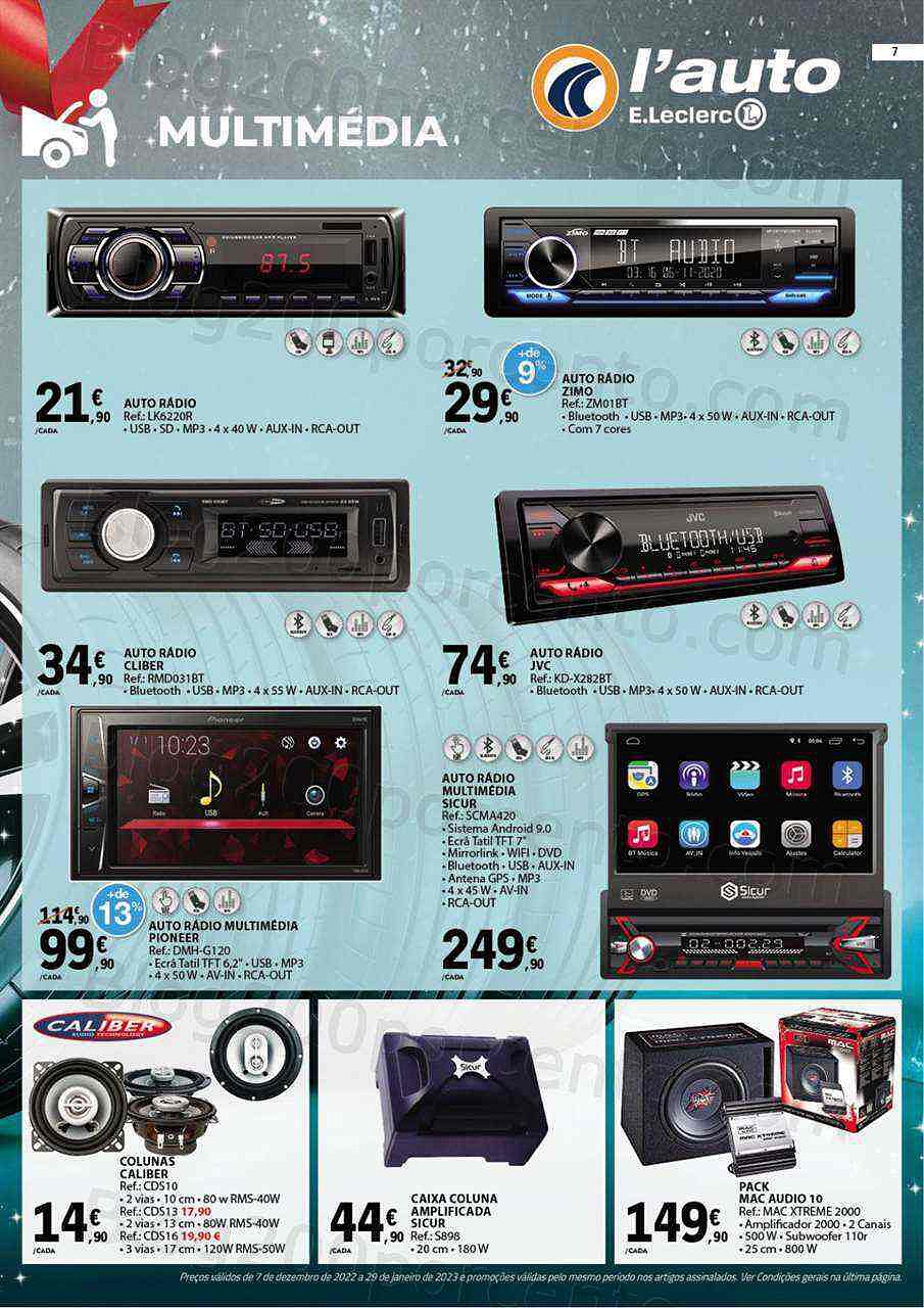 Antevisão Folheto E-LECLERC Auto Promoções de 7 dezembro a 29 janeiro