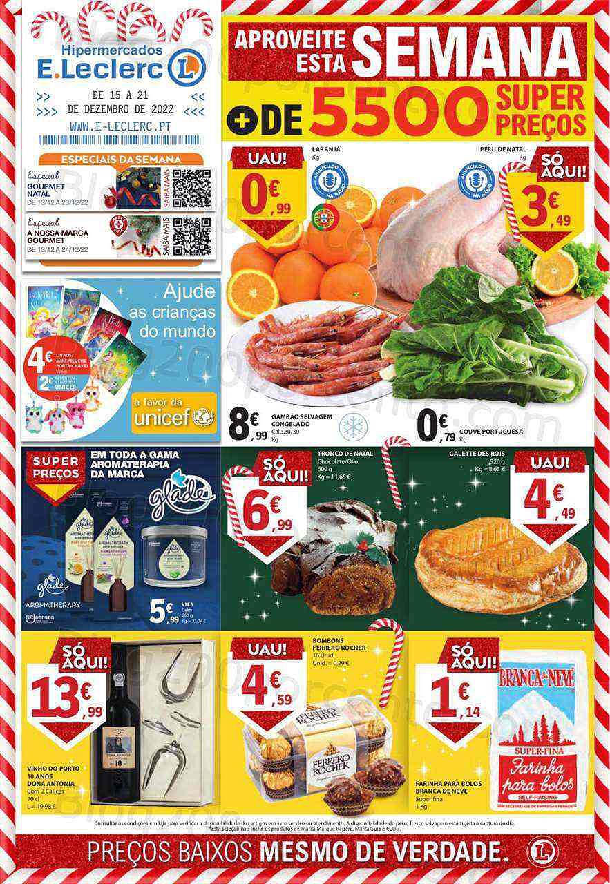 Antevisão Folheto E-LECLERC Promoções de 15 a 21 dezembro