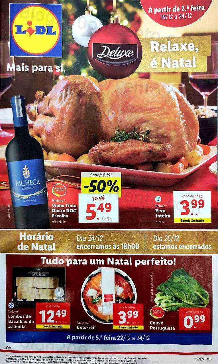 Antevisão Folheto LIDL Natal Promoções de 19 a 24 dezembro