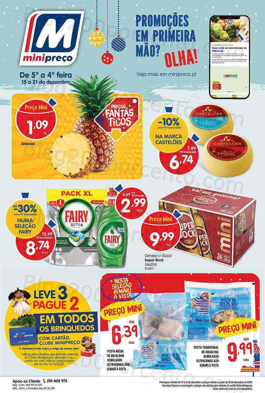 Antevisão Folheto MINIPREÇO Promoções de 15 a 21 dezembro