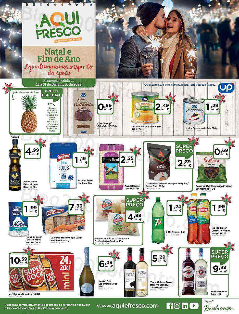 Antevisão Folheto AQUI É FRESCO Natal e Ano Novo Promoções de 14 a 31 dezembro