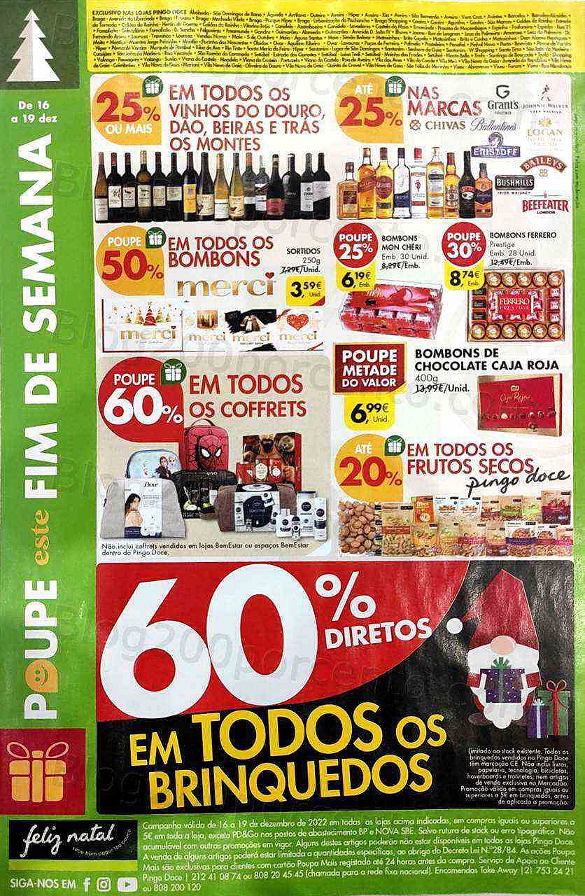Antevisão Folheto PINGO DOCE Promoções Fim de Semana - 16 a 19 dezembro