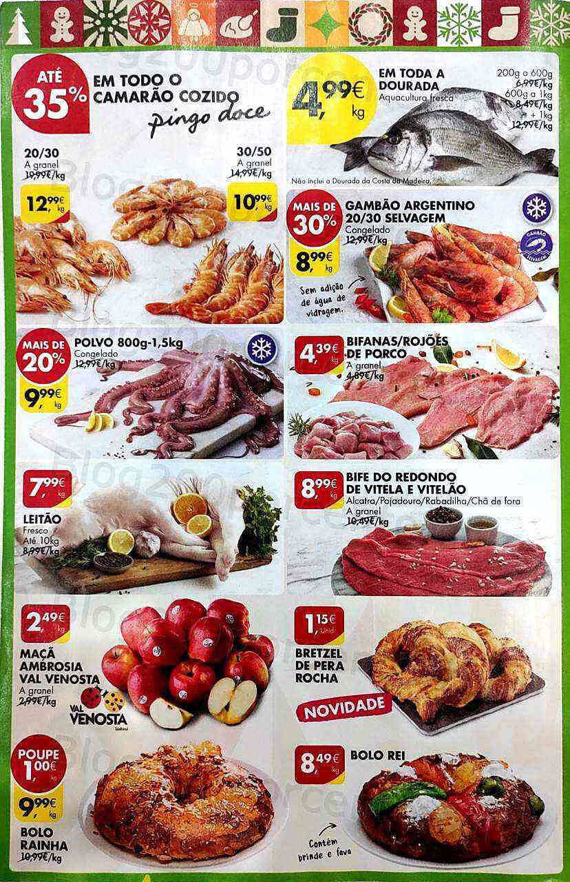Antevisão Folheto PINGO DOCE Promoções Fim de Semana - 16 a 19 dezembro