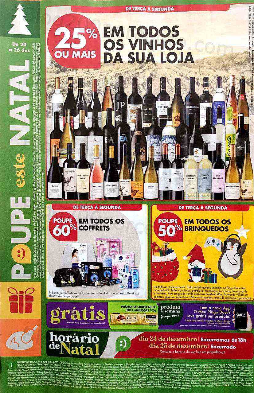 Antevisão Folheto PINGO DOCE Lojas Médias Promoções de 20 a 26 dezembro