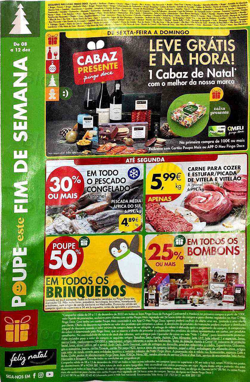 Antevisão Folheto PINGO DOCE Promoções Fim de Semana - 8 a 12 dezembro