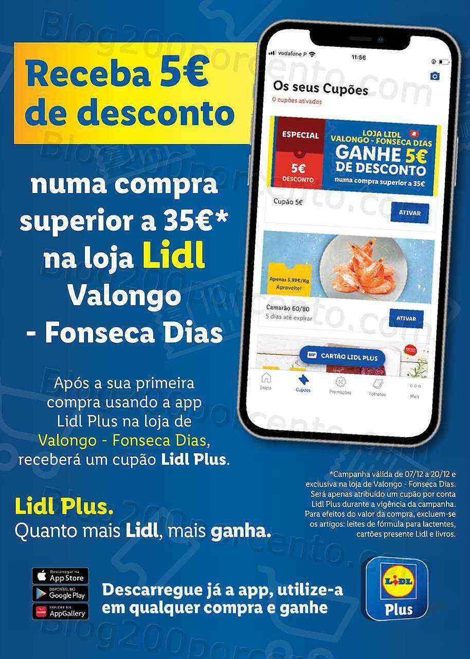 Antevisão Folheto LIDL Reaberturas Valongo Promoções até 11 dezembro