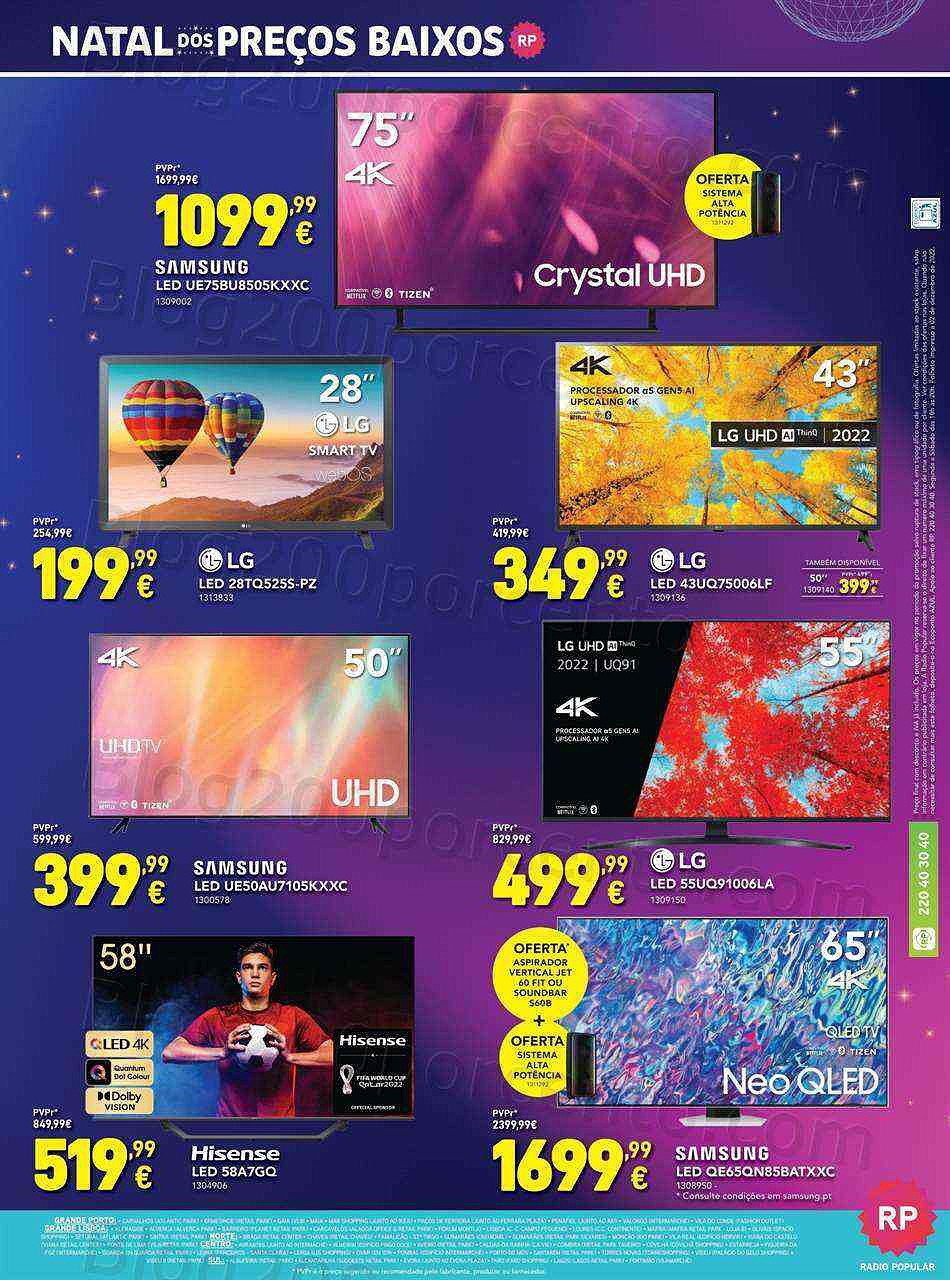 Antevisão Folheto RADIO POPULAR Natal Promoções de 13 a 24 dezembro