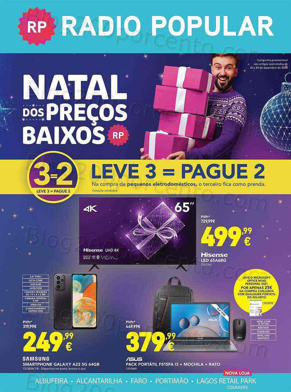 Antevisão Folheto RADIO POPULAR Natal Promoções de 13 a 24 dezembro